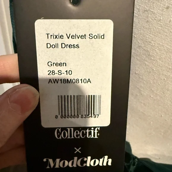Modcloth Deep Green Velvet Midi Dress - Picture 7 of 9